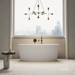 Home Bathroom Shop 13 Kurv Freestanding Stone Bath 1600mm