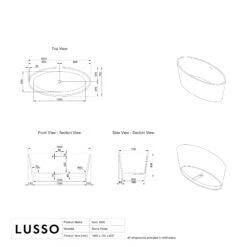 Kurv Freestanding Stone Bath 1600mm -Home Bathroom Shop kurv freestanding stone bath 1600mm p71 41696 zoom