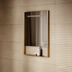 Levante Brushed Gold Mirror With Natural White LED Light And Demister 600mm 8 Levante Brushed Gold Mirror With Natural White LED Light And Demister 600mm -Home Bathroom Shop levante brushed gold mirror with natural white led light and demister 600mm p6477 40671 zoom