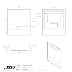 Levante Matte Black Mirror With Natural White LED Light And Demister 800mm -Home Bathroom Shop levante matte black mirror with natural white led light and demister 800mm p6478 39854 zoom