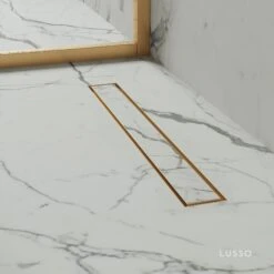 Linear Wet Room Walk In Shower Tray Kit + Tanking Kit + Brushed Gold Waste Kit 9 Linear Wet Room Walk In Shower Tray Kit + Tanking Kit + Brushed Gold Waste Kit -Home Bathroom Shop linear wet room walk in shower tray kit tanking kit brushed gold waste kit p5167 31548 zoom