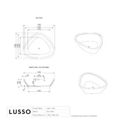Lissoni Freestanding Corner Stone Bath 1780mm -Home Bathroom Shop lissoni freestanding corner stone bath 1780mm p1073 34913 zoom