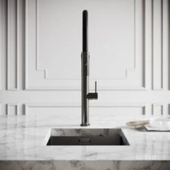 Livello Pull Out Kitchen Mixer Tap Gunmetal -Home Bathroom Shop livello pull out kitchen mixer tap gunmetal p5843 35579 zoom
