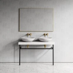 Lomazzo Countertop Vanity Unit Carrara Marble 1200mm