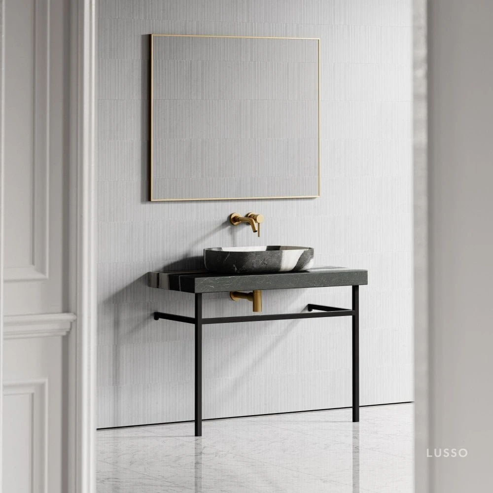 Lomazzo Countertop Vanity Unit Panda Marble 1000mm 3 Lomazzo Countertop Vanity Unit Panda Marble 1000mm - Image 3