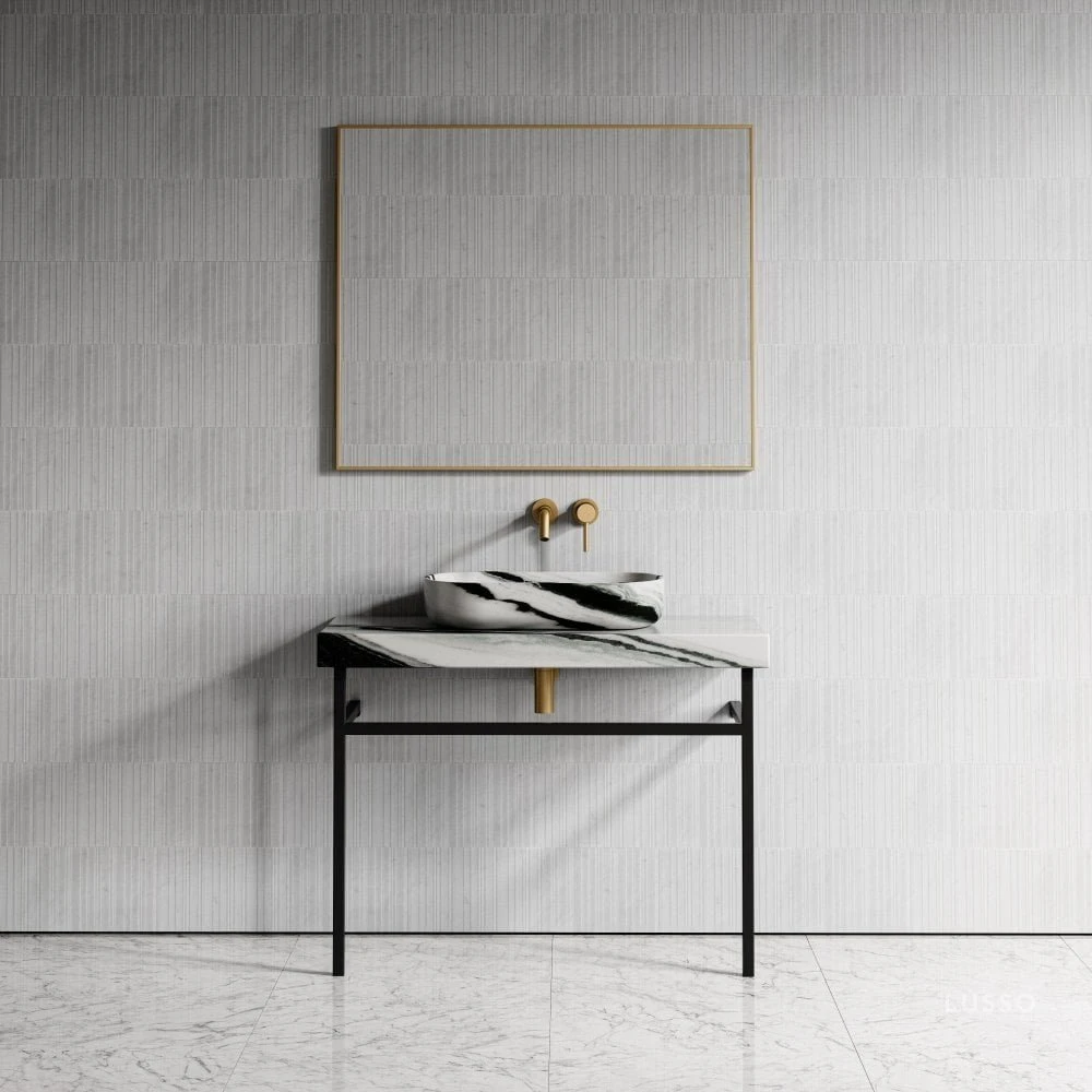 Lomazzo Countertop Vanity Unit Panda Marble 1000mm 4 Lomazzo Countertop Vanity Unit Panda Marble 1000mm - Image 4