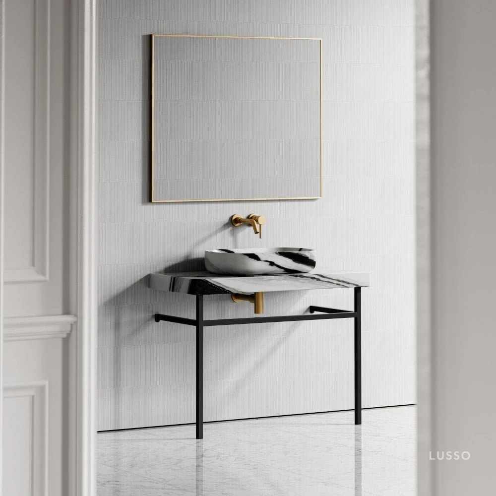 Lomazzo Countertop Vanity Unit Panda Marble 1000mm 6 Lomazzo Countertop Vanity Unit Panda Marble 1000mm - Image 6