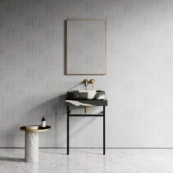 Lomazzo Countertop Vanity Unit Panda Marble 600mm