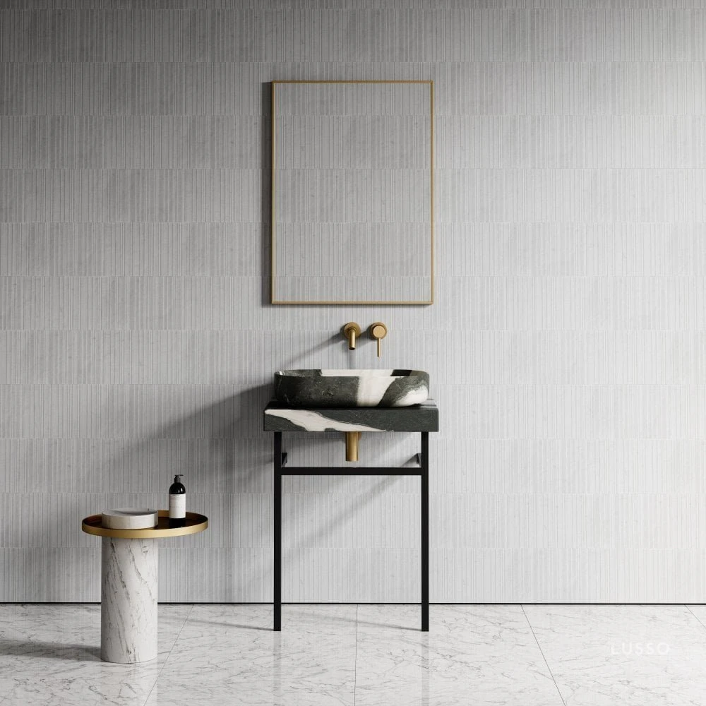 Lomazzo Countertop Vanity Unit Panda Marble 600mm 1 Lomazzo Countertop Vanity Unit Panda Marble 600mm