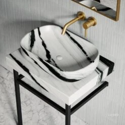 Lomazzo Countertop Vanity Unit Panda Marble 600mm 11 Lomazzo Countertop Vanity Unit Panda Marble 600mm -Home Bathroom Shop lomazzo countertop vanity unit panda marble 600mm p4928 26632 image