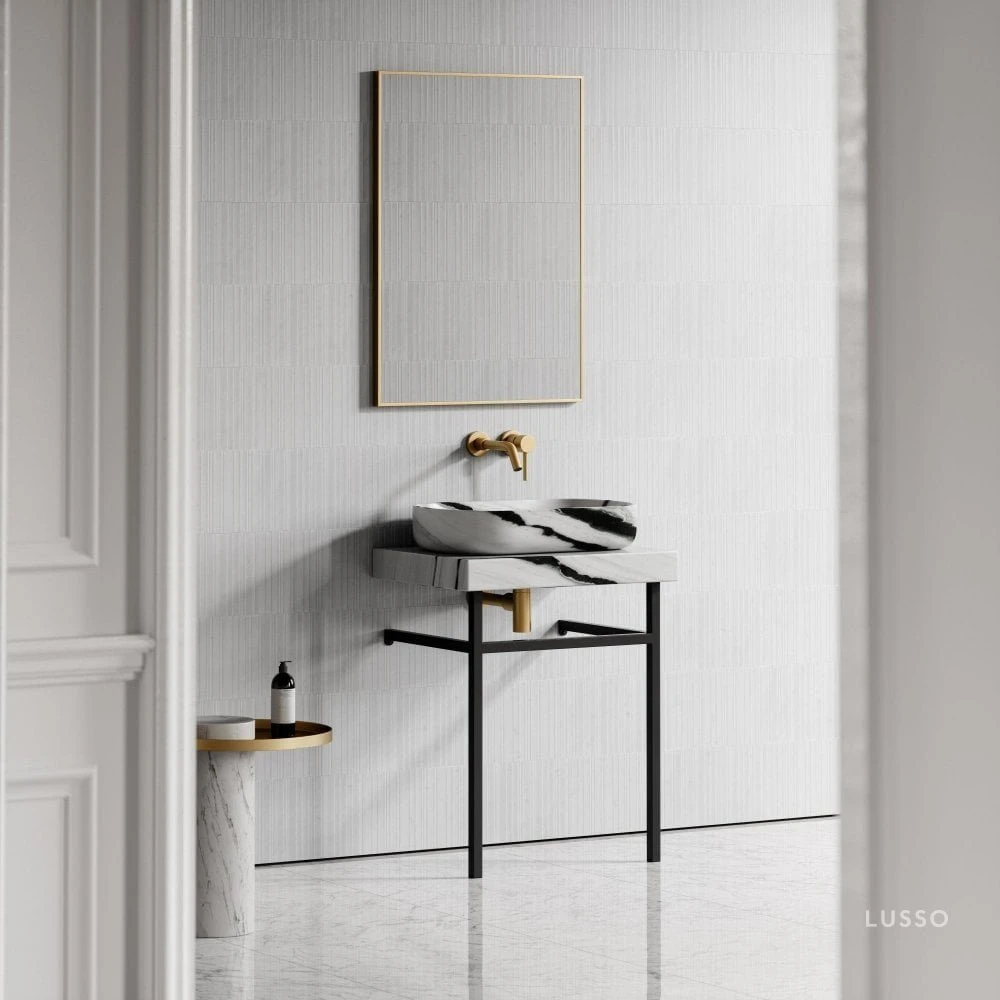 Lomazzo Countertop Vanity Unit Panda Marble 600mm 6 Lomazzo Countertop Vanity Unit Panda Marble 600mm - Image 6