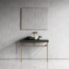 Lomazzo Gold Countertop Vanity Unit Panda Marble 1000mm