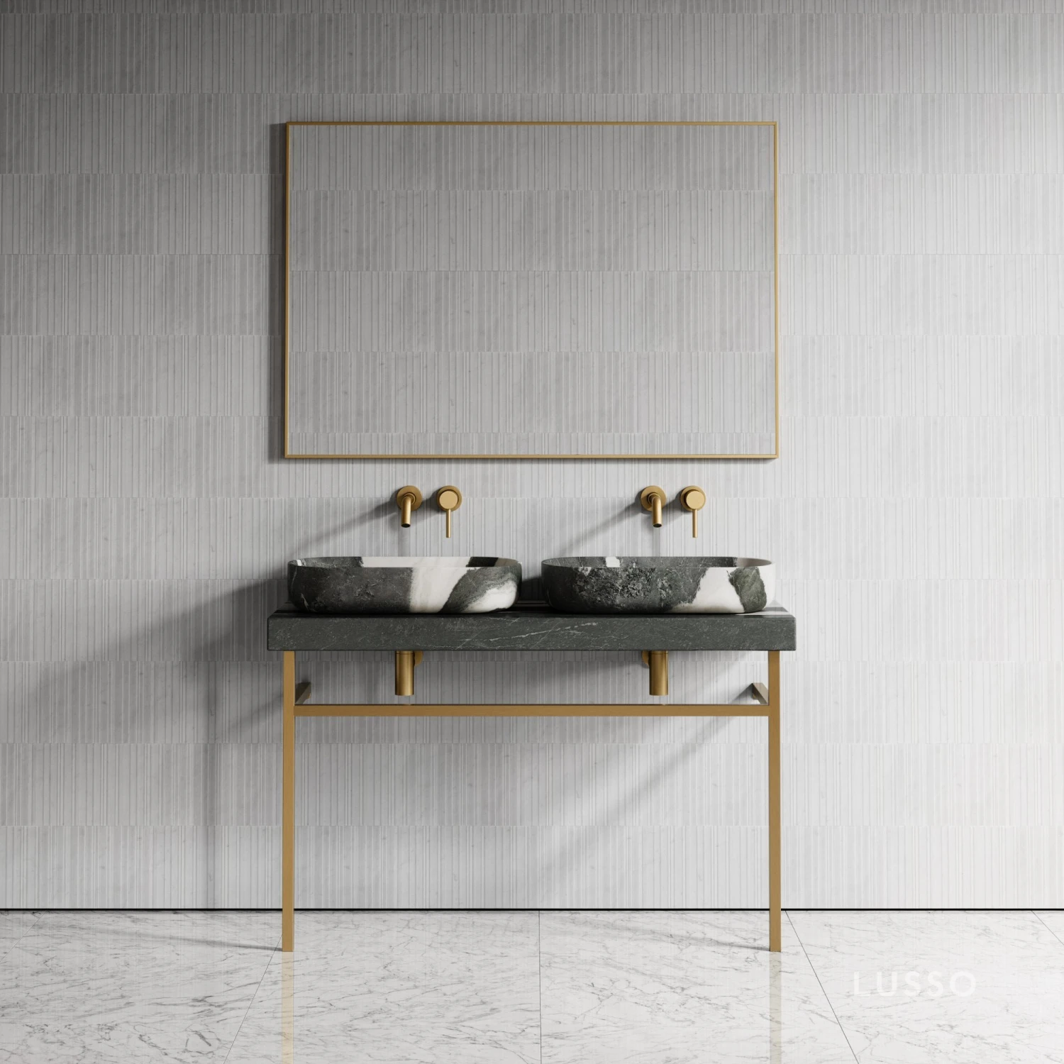 Lomazzo Gold Countertop Vanity Unit Panda Marble 1200mm 1 Lomazzo Gold Countertop Vanity Unit Panda Marble 1200mm