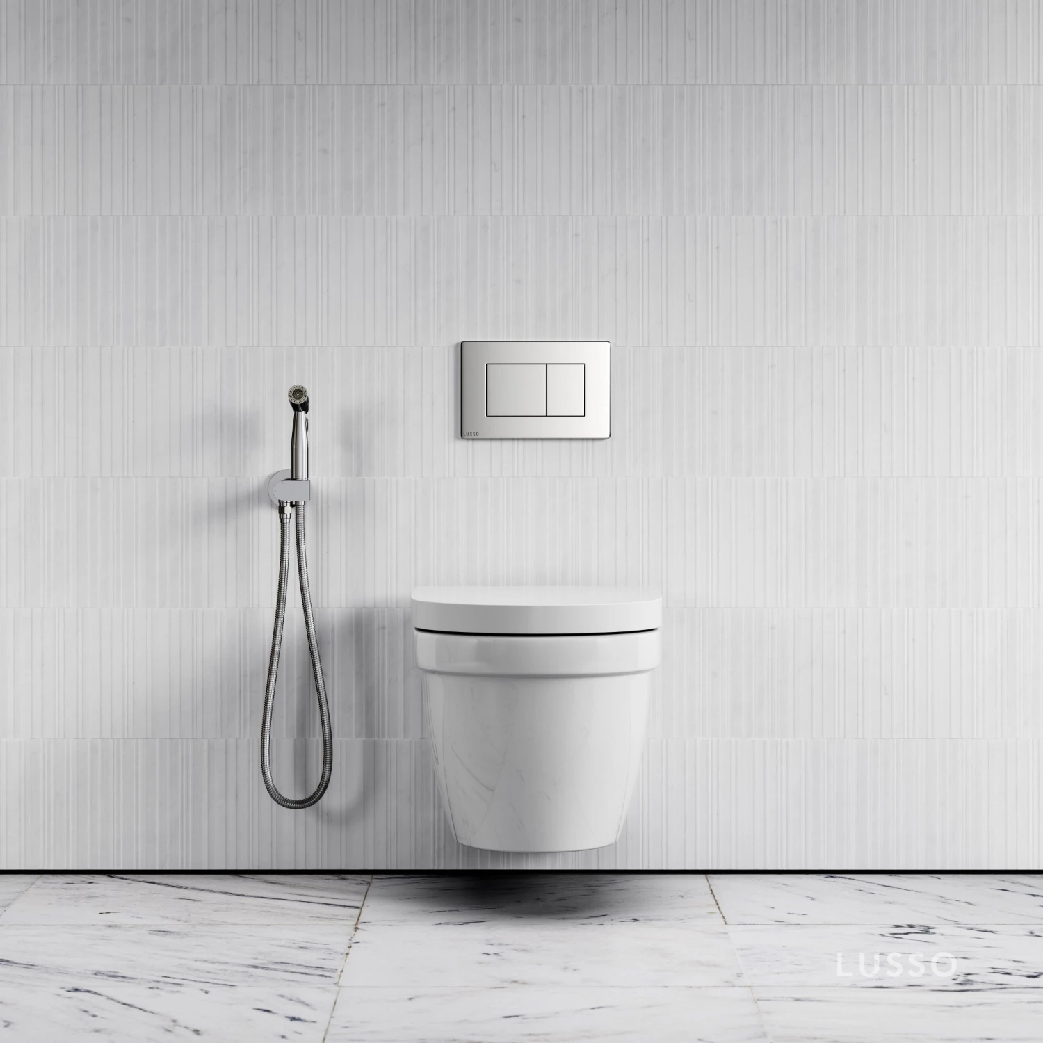 Lusso Chrome Temperature Control Douche Shower Spray Kit 2 Lusso Chrome Temperature Control Douche Shower Spray Kit - Image 2