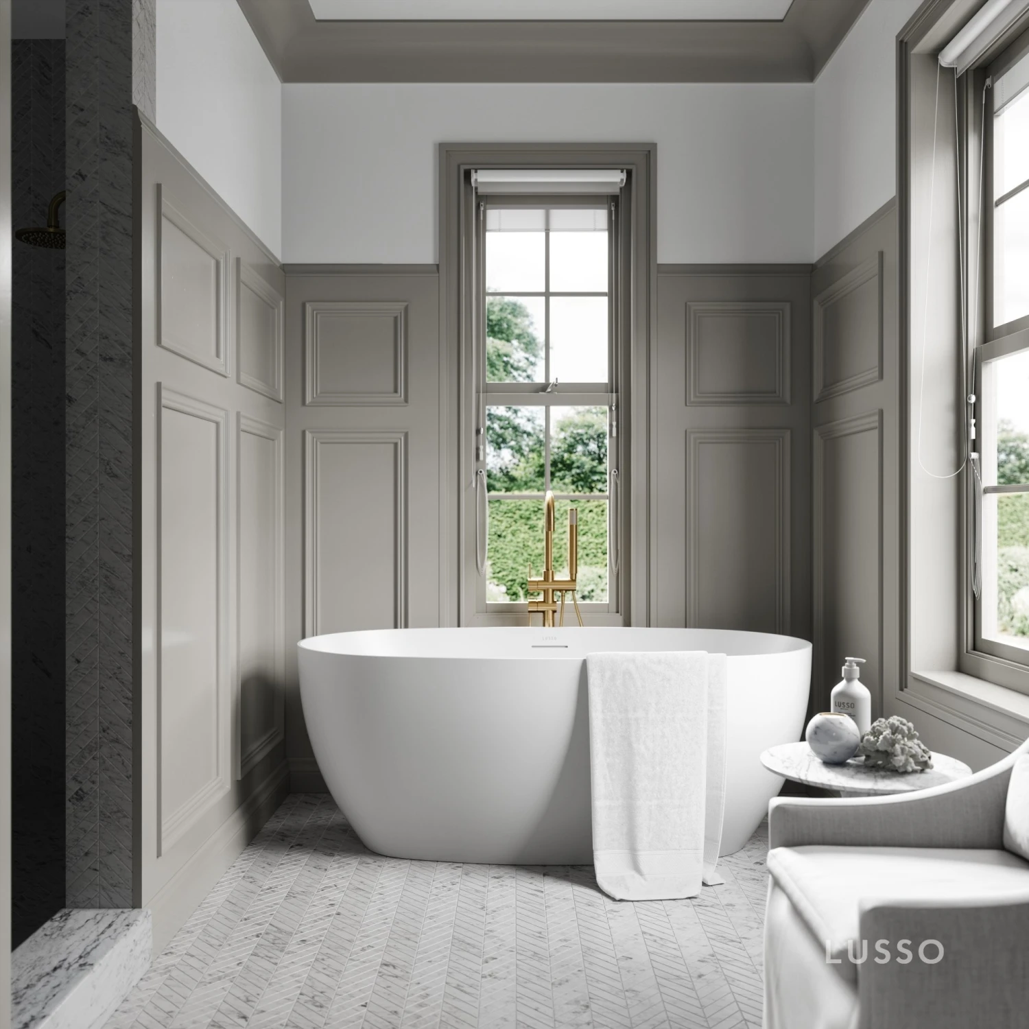 Lusso Light Mimi Freestanding Bath 1500mm 1 Lusso Light Mimi Freestanding Bath 1500mm