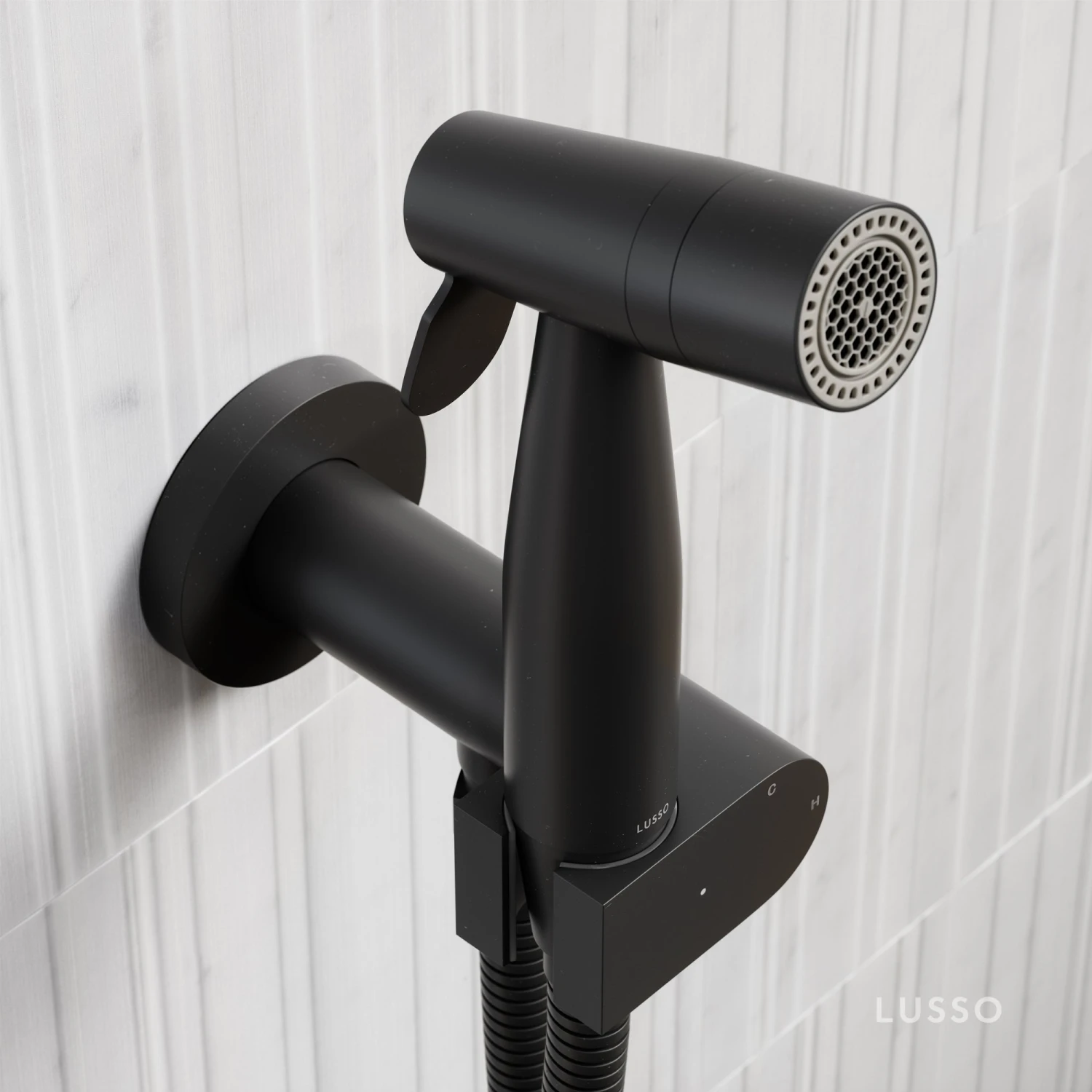 Lusso Matte Black Temperature Control Douche Shower Spray Kit 3 Lusso Matte Black Temperature Control Douche Shower Spray Kit - Image 3