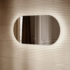 Lusso Regent Oval Mirror With Demister And Light 1200mm