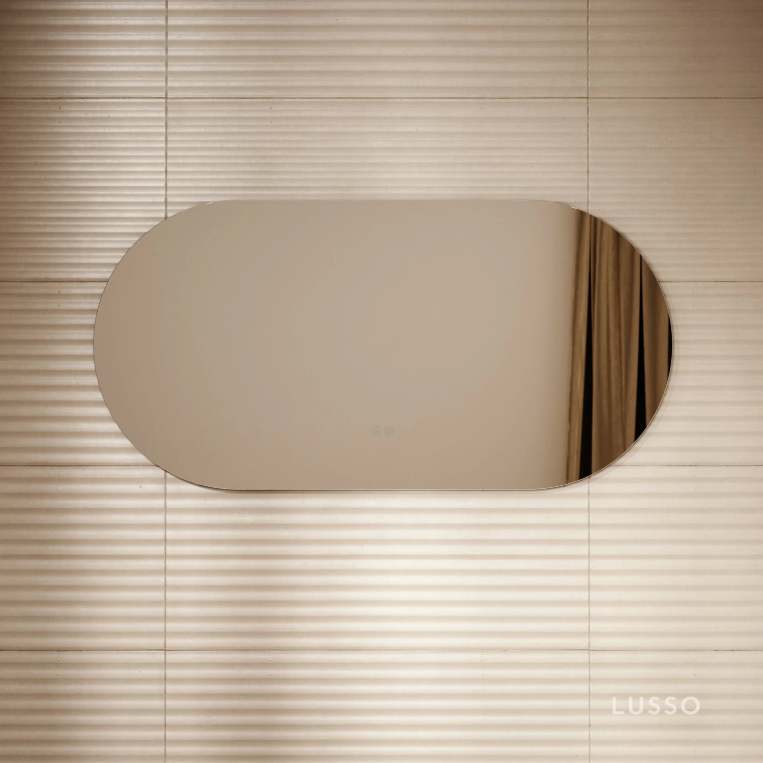 Lusso Regent Oval Mirror With Demister And Light 1200mm 2 Lusso Regent Oval Mirror With Demister And Light 1200mm - Image 2
