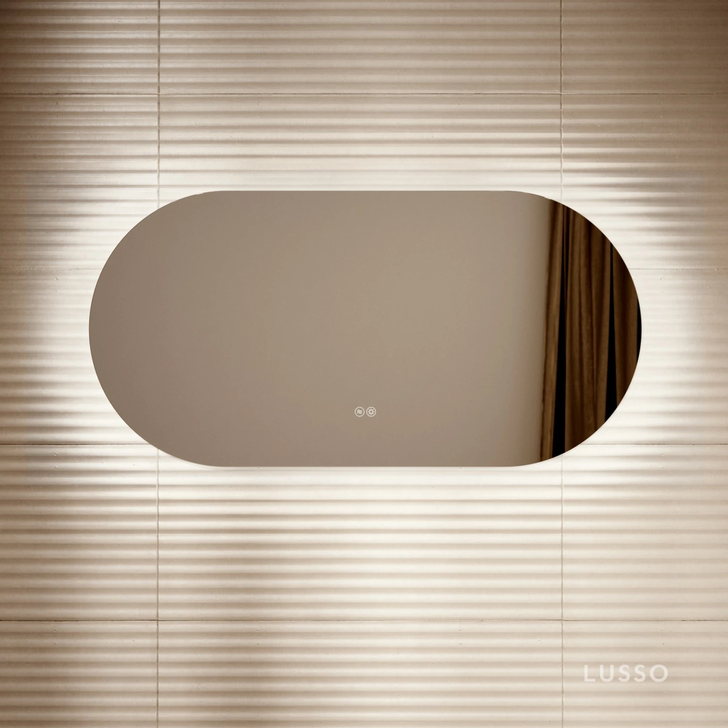 Lusso Regent Oval Mirror With Demister And Light 1200mm 3 Lusso Regent Oval Mirror With Demister And Light 1200mm - Image 3