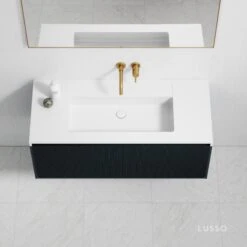 Luv Fluted Vanity Unit With Stone Basin (Matte Blue 1200mm) 7 Luv Fluted Vanity Unit With Stone Basin (Matte Blue 1200mm) -Home Bathroom Shop luv fluted vanity unit with stone basin matte blue 1200mm p3163 21690 zoom