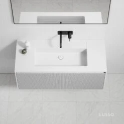 Luv Fluted Vanity Unit With Stone Basin (Matte White 1200mm) 8 Luv Fluted Vanity Unit With Stone Basin (Matte White 1200mm) -Home Bathroom Shop luv fluted vanity unit with stone basin matte white 1200mm p3162 21683 zoom