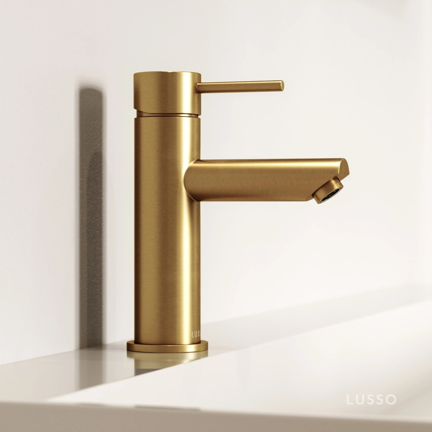 Luxe Basin Monobloc Mixer Tap Brushed Gold 1 Luxe Basin Monobloc Mixer Tap Brushed Gold