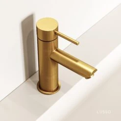 Luxe Basin Monobloc Mixer Tap Brushed Gold 8 Luxe Basin Monobloc Mixer Tap Brushed Gold -Home Bathroom Shop luxe basin monobloc mixer tap brushed gold p1344 43860 zoom