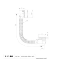 Luxe Brushed Gold Pop Up Bath Waste With Overflow 7 Luxe Brushed Gold Pop Up Bath Waste With Overflow -Home Bathroom Shop luxe brushed gold pop up bath waste with overflow p1365 43790 image