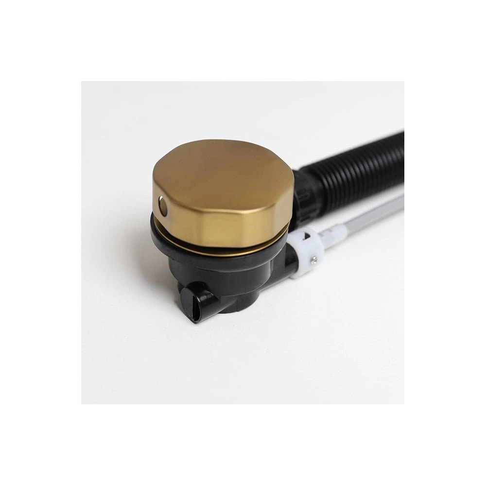 Luxe Brushed Gold Pop Up Bath Waste With Overflow 2 Luxe Brushed Gold Pop Up Bath Waste With Overflow - Image 2