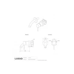 Luxe Brushed Gold Short Projection Wall Mounted Basin Mixer Tap -Home Bathroom Shop luxe brushed gold short projection wall mounted basin mixer tap p2287 46394 image