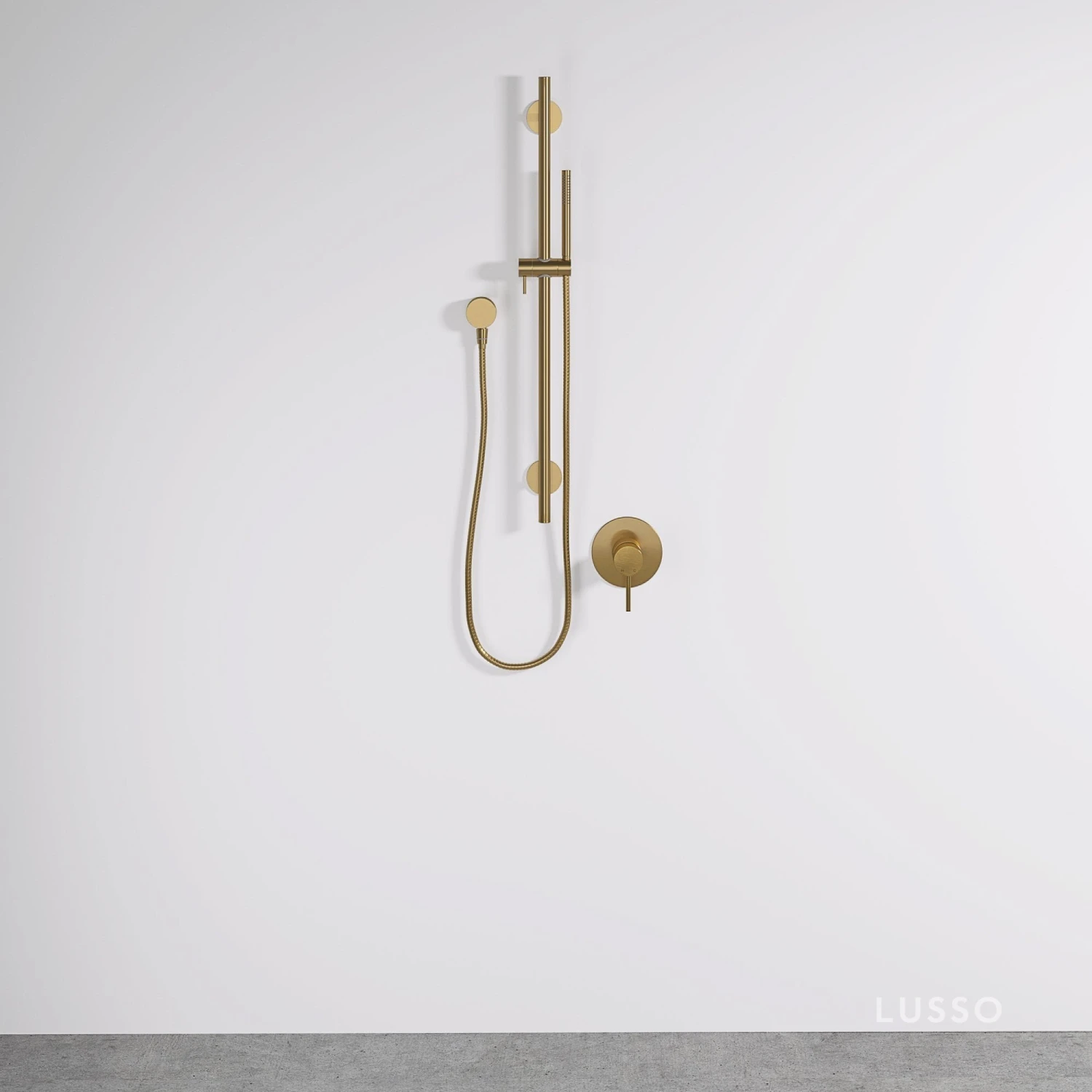 Luxe Brushed Gold Shower & Riser Kit 3 Luxe Brushed Gold Shower & Riser Kit - Image 3