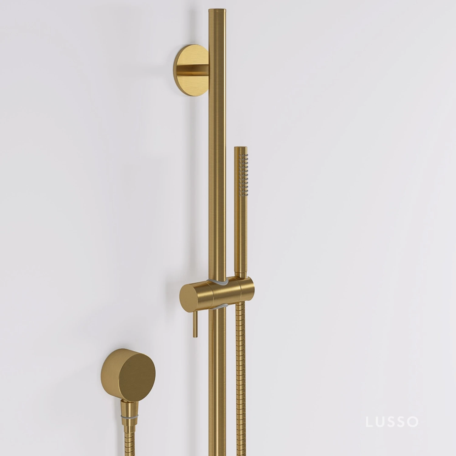 Luxe Brushed Gold Shower & Riser Kit 2 Luxe Brushed Gold Shower & Riser Kit - Image 2