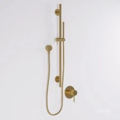 Luxe Brushed Gold Shower & Riser Kit