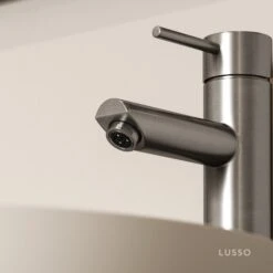 Luxe Brushed Stainless Basin Tall Monobloc Basin Mixer Tap 7 Luxe Brushed Stainless Basin Tall Monobloc Basin Mixer Tap -Home Bathroom Shop luxe brushed stainless basin tall monobloc basin mixer tap p767 45512 zoom