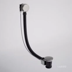 Luxe Brushed Stainless Pop Up Bath Waste With Overflow