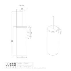 Luxe Brushed Stainless Wall Mounted Toilet Brush 5 Luxe Brushed Stainless Wall Mounted Toilet Brush -Home Bathroom Shop luxe brushed stainless wall mounted toilet brush p1303 14725 zoom