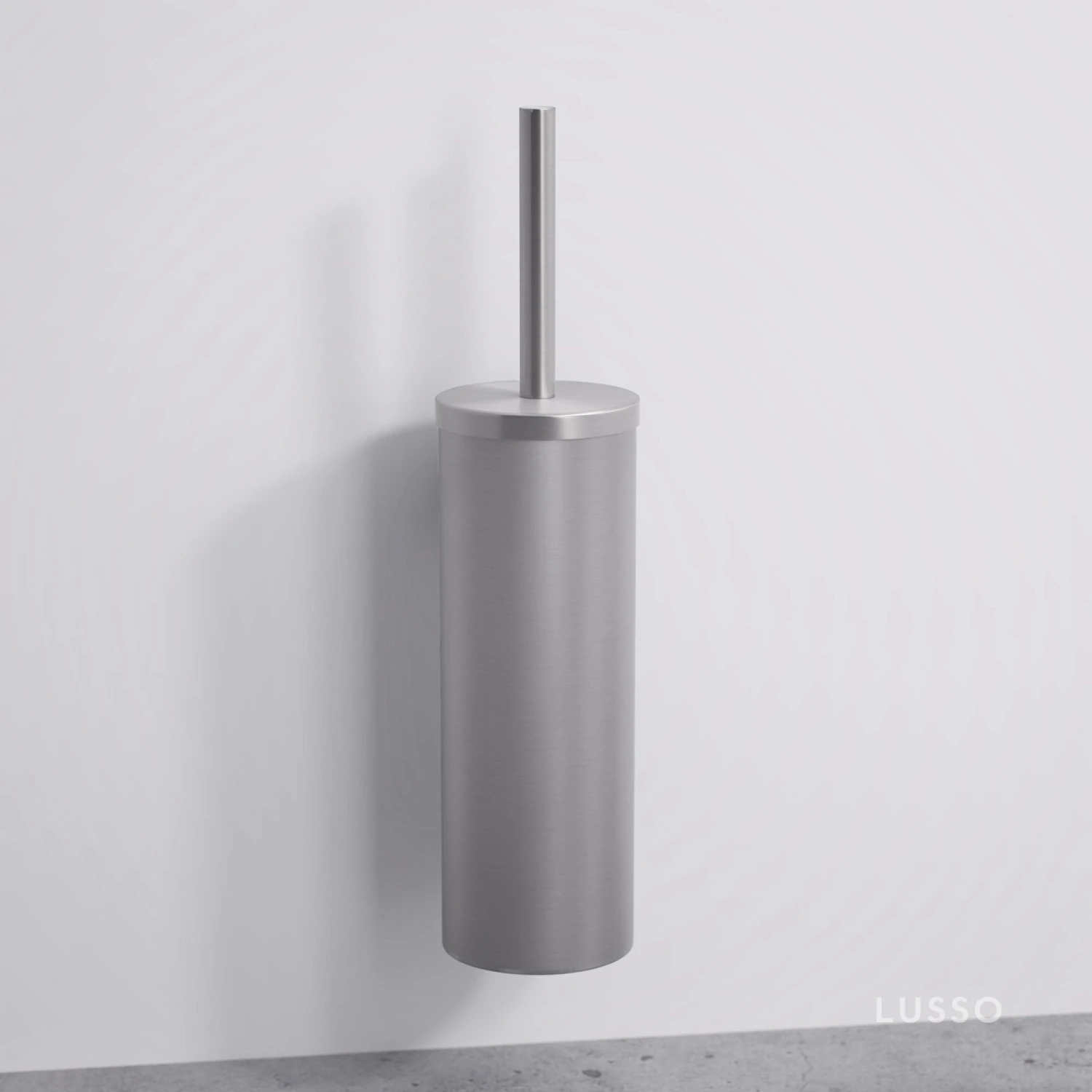 Luxe Brushed Stainless Wall Mounted Toilet Brush 1 Luxe Brushed Stainless Wall Mounted Toilet Brush