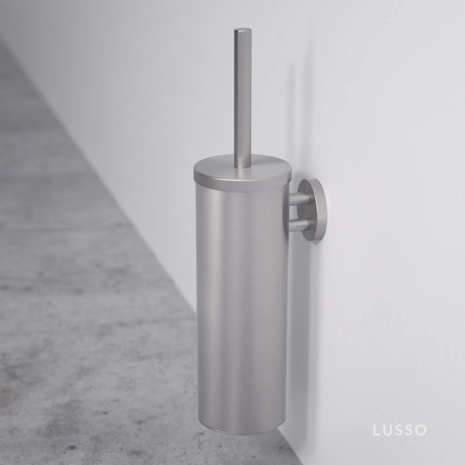 Luxe Brushed Stainless Wall Mounted Toilet Brush 2 Luxe Brushed Stainless Wall Mounted Toilet Brush - Image 2
