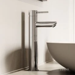 Luxe Chrome Basin Tall Monobloc Mixer Tap