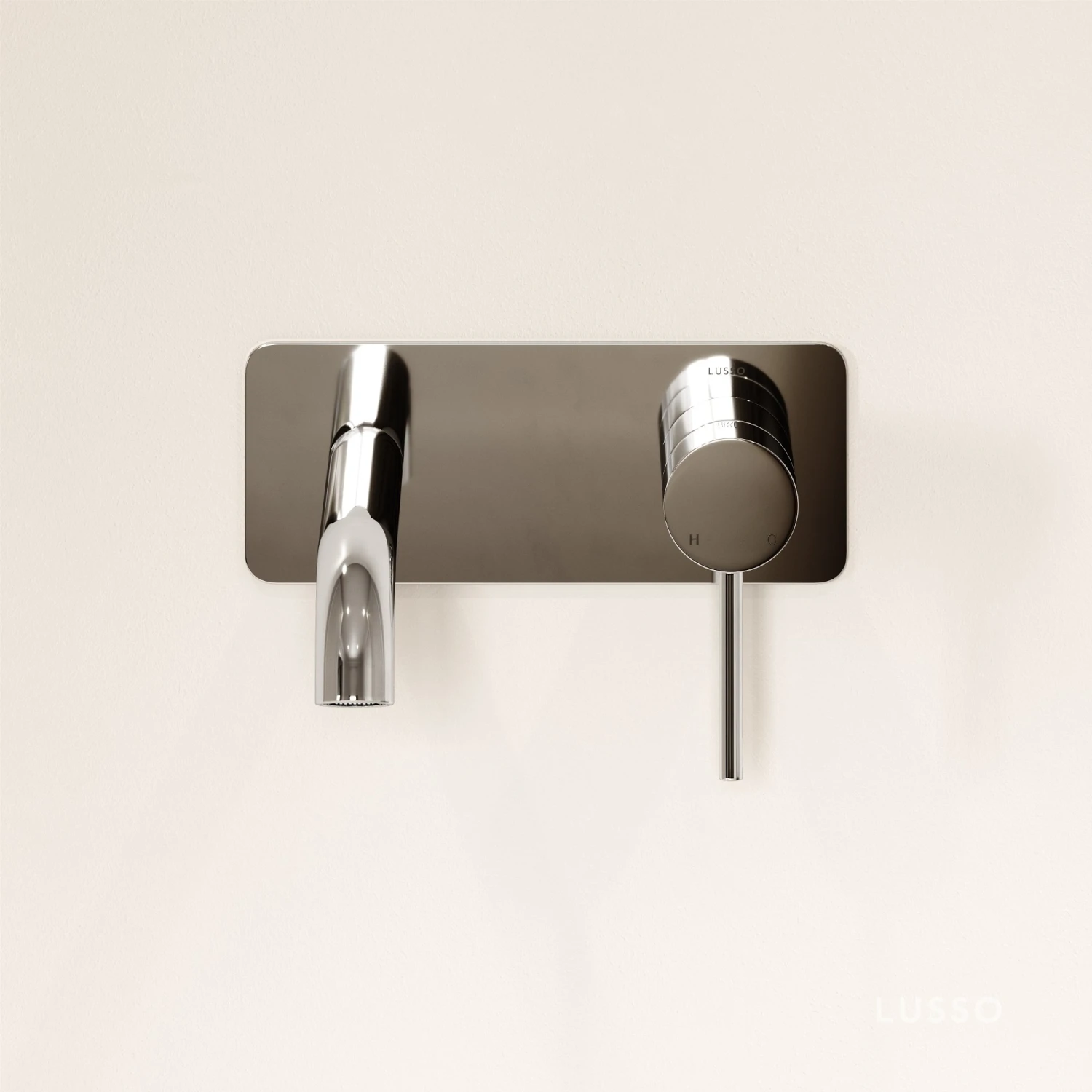 Luxe Chrome Wall Mounted Basin Mixer Tap V2 4 Luxe Chrome Wall Mounted Basin Mixer Tap V2 - Image 4