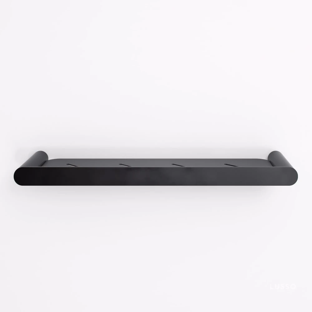 Luxe Matte Black Bathroom Shower Storage Shelf 1 Luxe Matte Black Bathroom Shower Storage Shelf