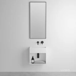 Luxe Matte Black Mirror 400mm