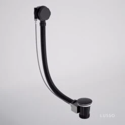 Luxe Matte Black Pop Up Bath Waste With Overflow