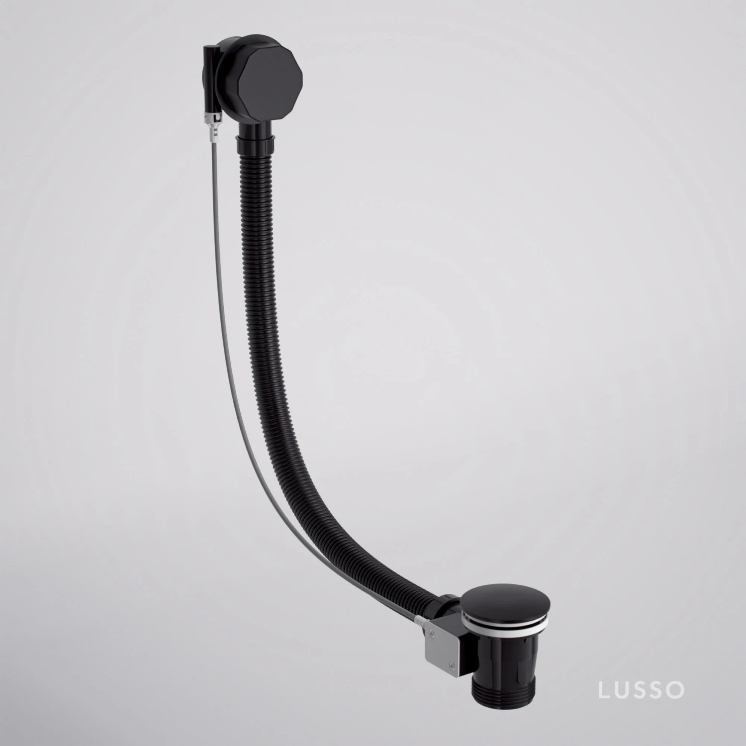 Luxe Matte Black Pop Up Bath Waste With Overflow 1 Luxe Matte Black Pop Up Bath Waste With Overflow