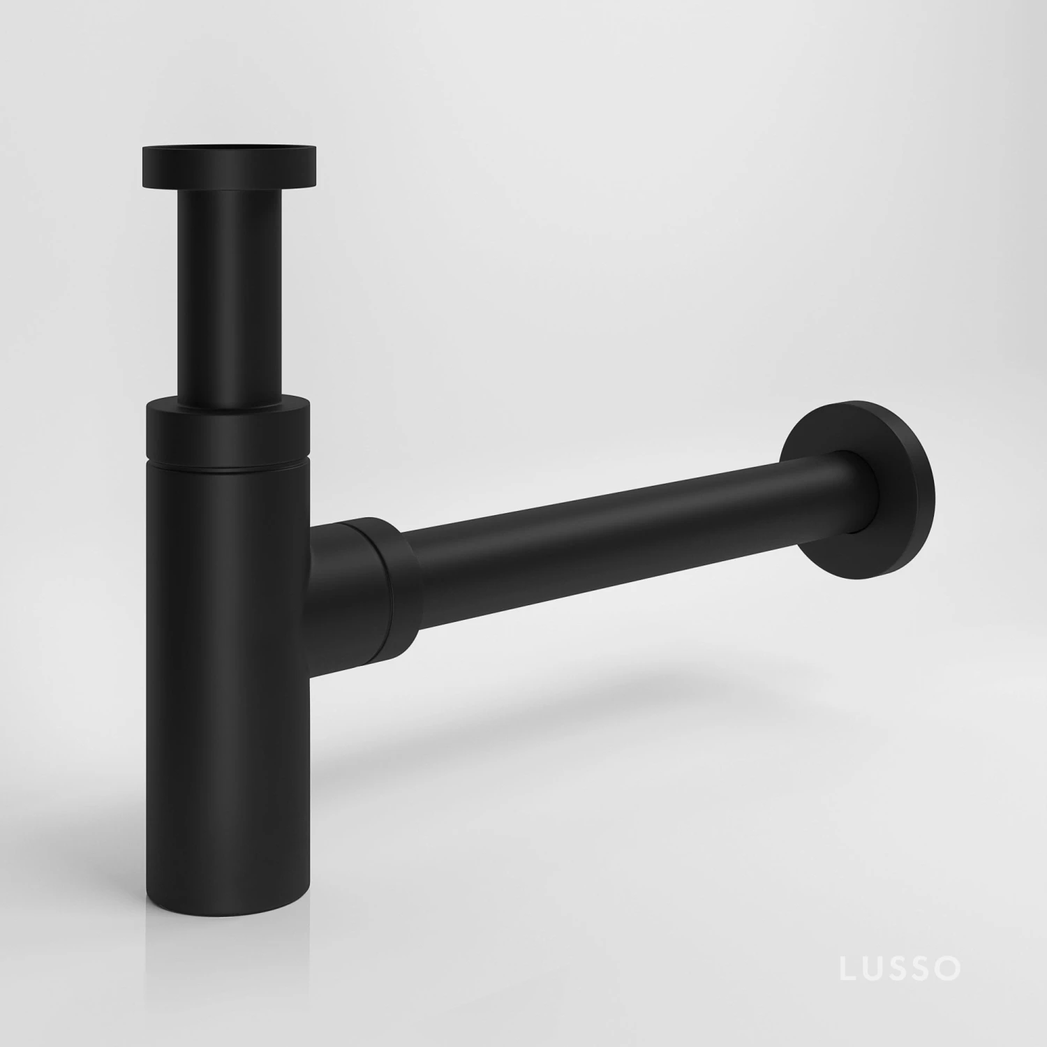 Luxe Matte Black Round Bottle Trap 1 Luxe Matte Black Round Bottle Trap