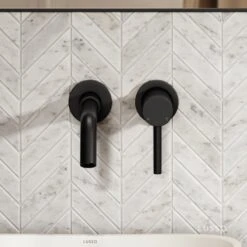 Luxe Matte Black Wall Mounted Basin Mixer Tap V1 8 Luxe Matte Black Wall Mounted Basin Mixer Tap V1 -Home Bathroom Shop luxe matte black wall mounted basin mixer tap v1 p973 45981 zoom