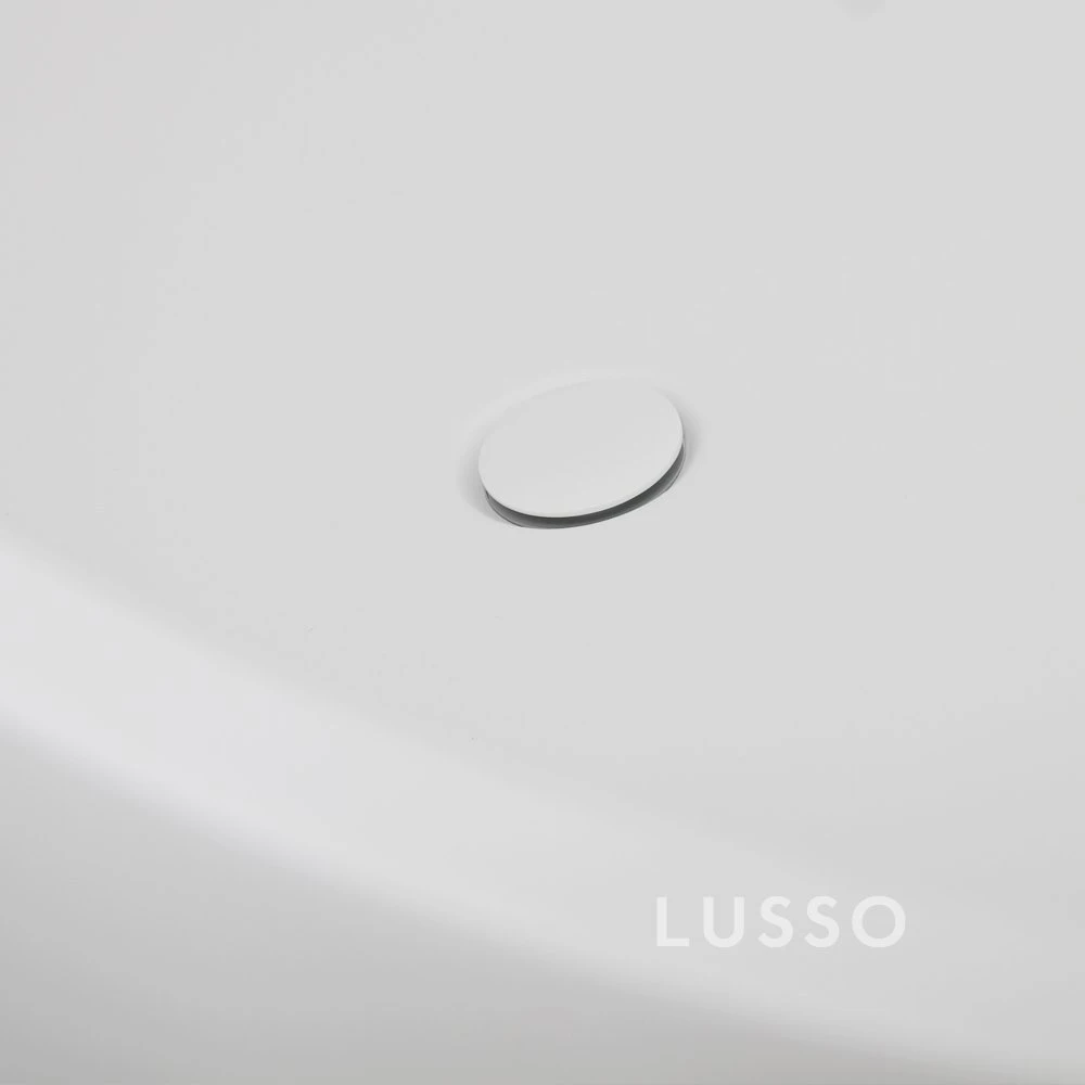 Luxe Matte White Slotted Click Clack Basin Waste 2 Luxe Matte White Slotted Click Clack Basin Waste - Image 2