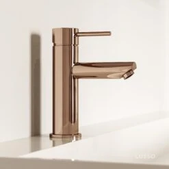 Luxe Rose Gold Basin Monobloc Mixer Tap