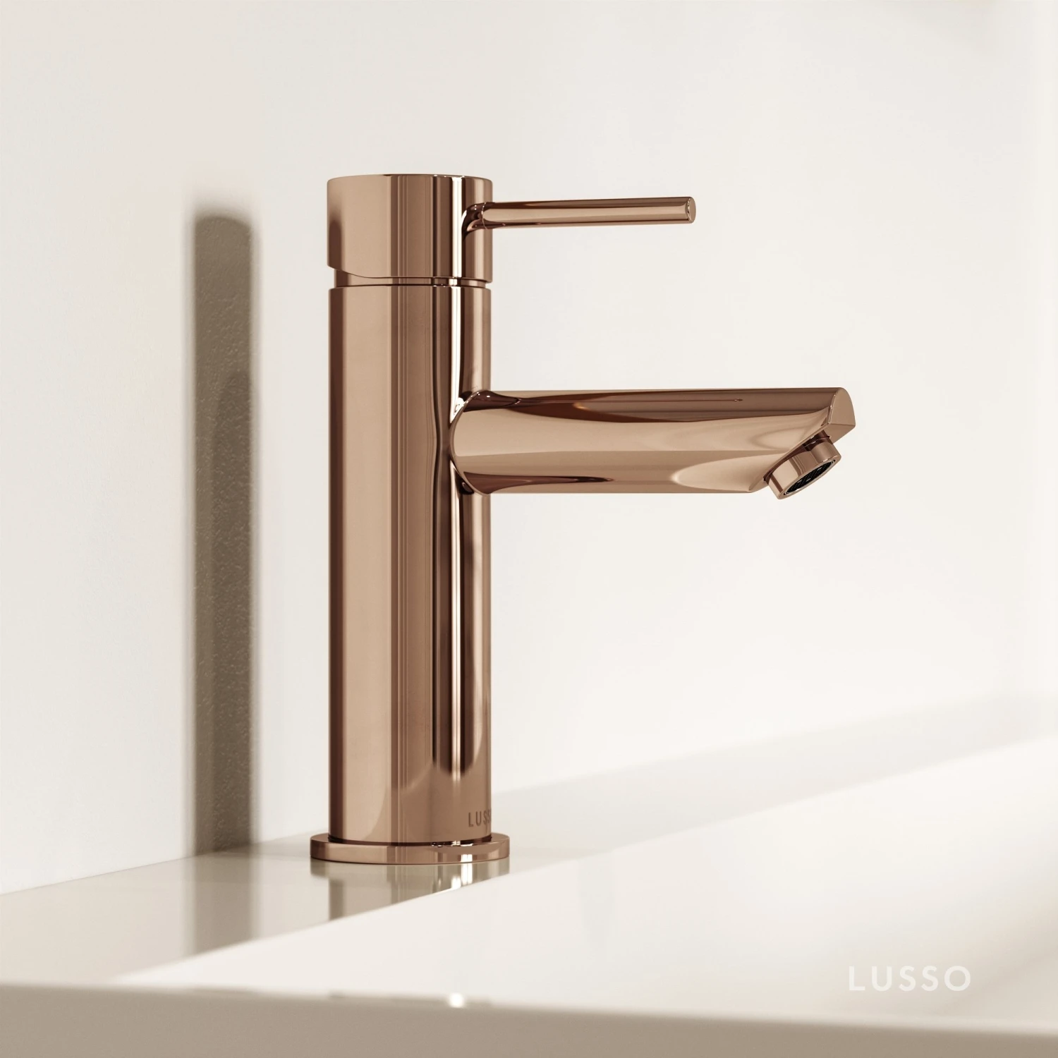 Luxe Rose Gold Basin Monobloc Mixer Tap 1 Luxe Rose Gold Basin Monobloc Mixer Tap