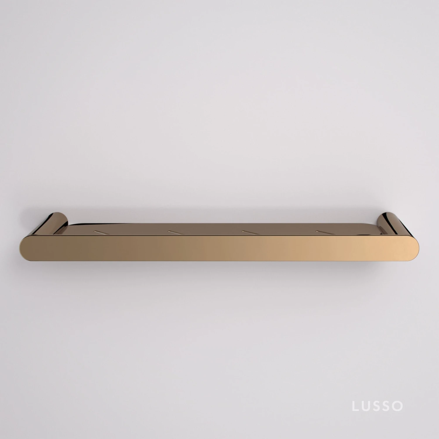 Luxe Rose Gold Bathroom Shower Storage Shelf 1 Luxe Rose Gold Bathroom Shower Storage Shelf